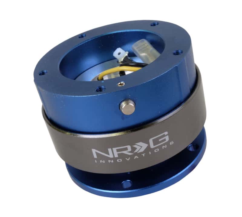 NRG — NRG Quick Release Gen 2.0 - Blue Body / Titanium Chrome Ring (5 Hole Base 5 Hole Top) - view 2