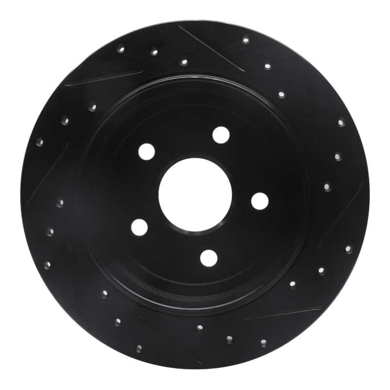 R1 Concepts — R1 05-10 Jeep Grand Cherokee Rear Left Drilled & Slotted Black Brake Rotor
R1 Brake Rotor Drill - view 5