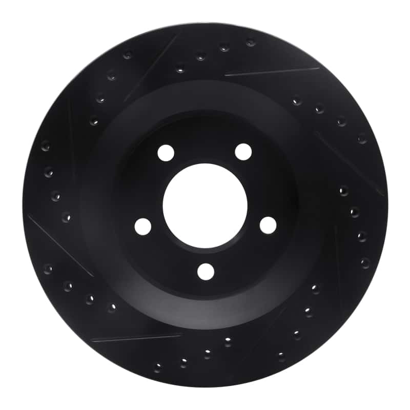 R1 Concepts — R1 99-04 Chrysler 300M Front Right Drilled & Slotted Black Brake Rotor
R1 Brake Rotor Drill - view 5