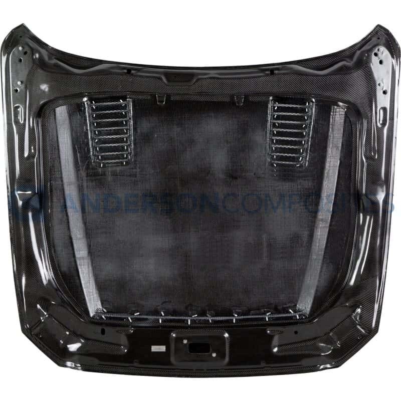 Anderson Composites — Anderson Composites 15-17 Ford Mustang (Excl. GT350/GT350R) Super Snake Double Sided Hood - view 6