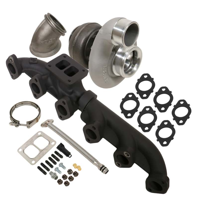 BD Diesel — BD Diesel Iron Horn 5.9L Turbo Kit S366SXE/80 0.91AR Dodge 03-07
IRON HORN TURBO KIT
Turbocharger Kit - view 1