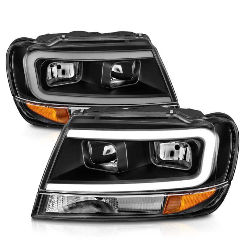ANZO — ANZO 99-04 Jeep Grand Cherokee Crystal Headlights - w/ Light Bar Black Housing
Head Light Set
HdLtSet - view 8