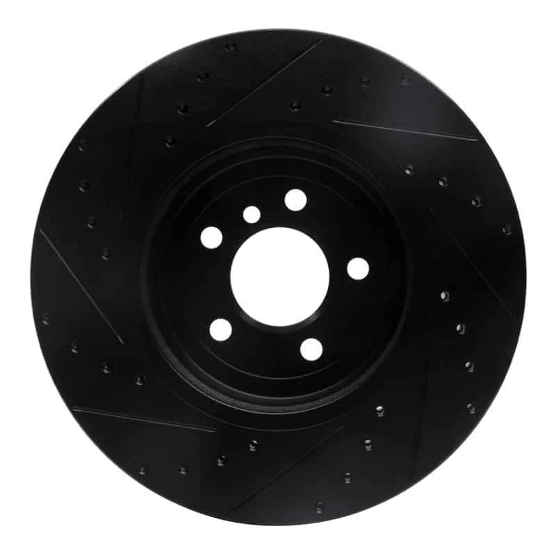 R1 Concepts — R1 11-19 BMW ActiveHybrid 5 Front Right Drilled & Slotted Black Brake Rotor
R1 Brake Rotor Drill - view 5