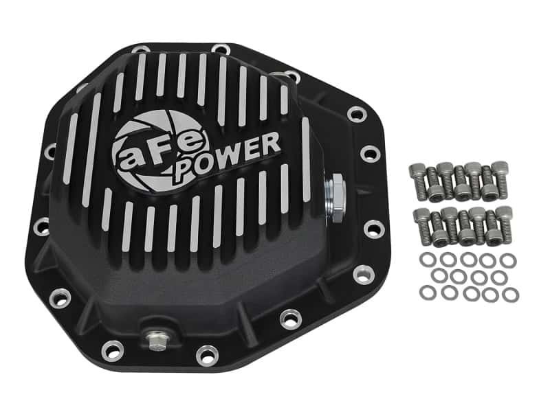 aFe — aFe Power Pro Ser Rear Diff Cover Black w/Mach Fins 2017 Ford Diesel Trucks V8-6.7L(td) Dana M275-14
Differential Cover - view 6
