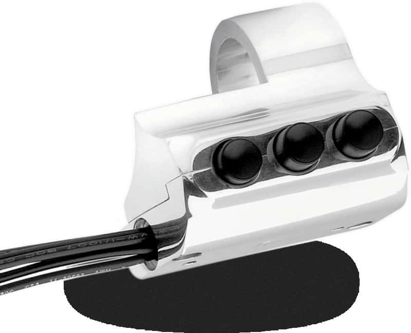 Performance Machine — Performance Machine Switch Assembly 3 Button Right Side - Chrome - view 1