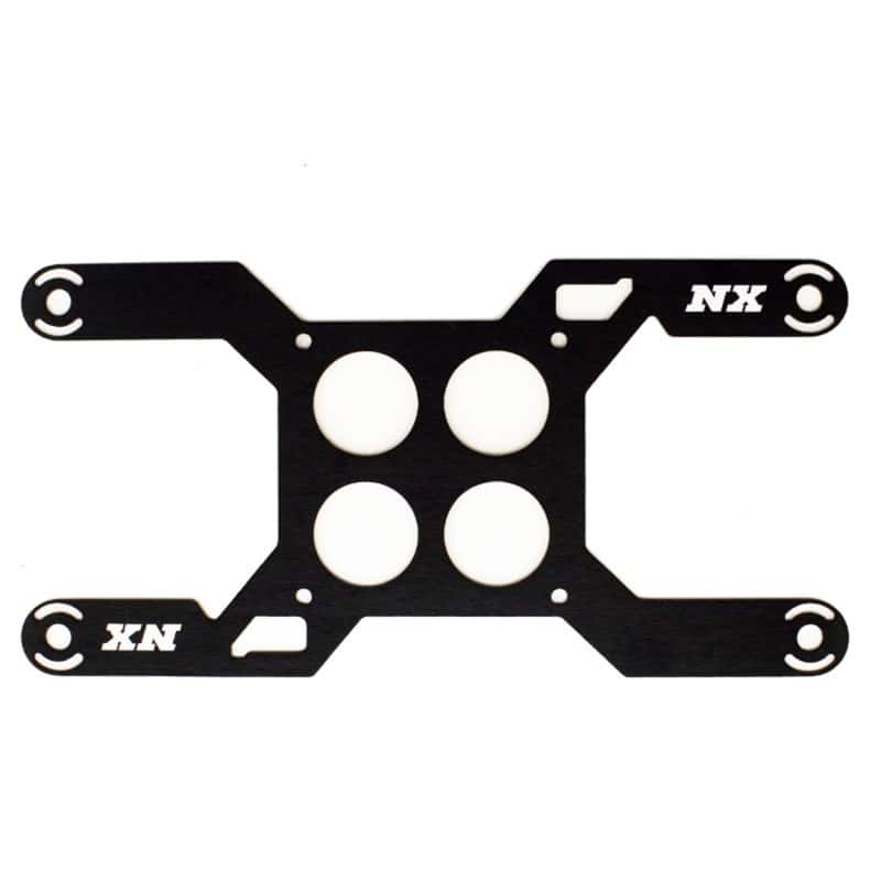 Nitrous Express — Nitrous Express Carb Plate Solenoid Bracket for Dominator (4 Solenoid)
Solenoid Bracket
Fuel/N2OSolBrkt - view 1