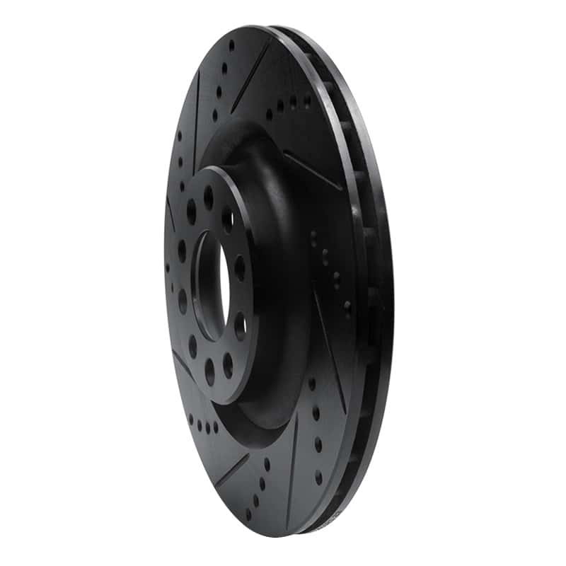 R1 Concepts — R1 2017-2025 Alfa Romeo Stelvio Rear Left Drilled & Slotted Black Brake Rotor
R1 Brake Rotor Drill - view 2