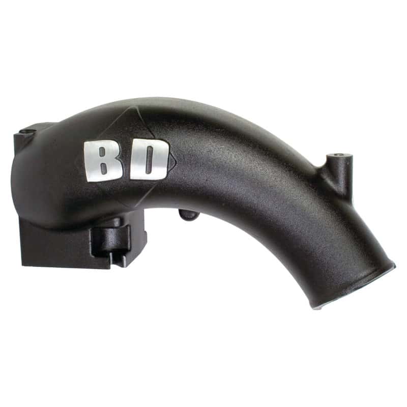 BD Diesel — BD Diesel X-Flow Power Intake Elbow (Black) - Dodge 1998-2002 5.9L 24-valve
X-FLOW INTAKE ELBOW
Air Intake Elbow - view 1