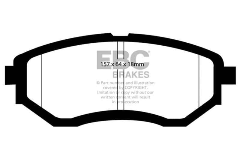 EBC — EBC 15-21 Subaru WRX 2.5L (Excl 2022 Models) Bluestuff Front Brake Pads
EBC 15+ Subaru Legacy 2.5 Bluestuff Front Brake Pads
Disc Brake Pad - view 4