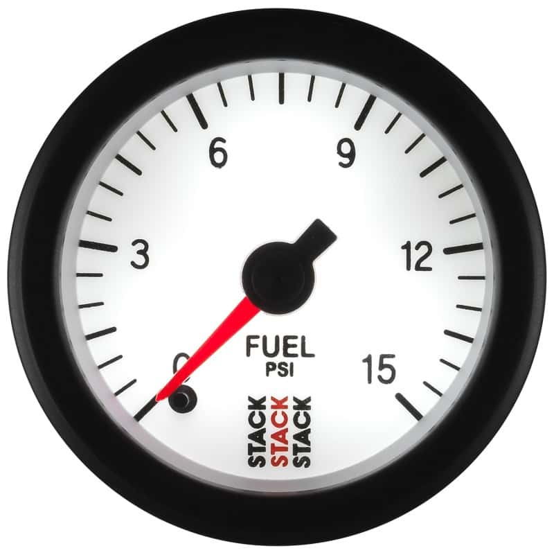 AutoMeter — Autometer Stack 52mm 0-15 PSI 1/8in NPTF Male Pro Stepper Motor Fuel Pressure Gauge - White
Ga FP PrStpr W 15psi - view 4