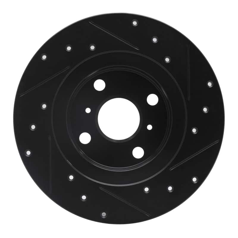 R1 Concepts — R1 87-89 Toyota MR2 Rear Left Drilled & Slotted Black Brake Rotor
R1 Brake Rotor Drill - view 5