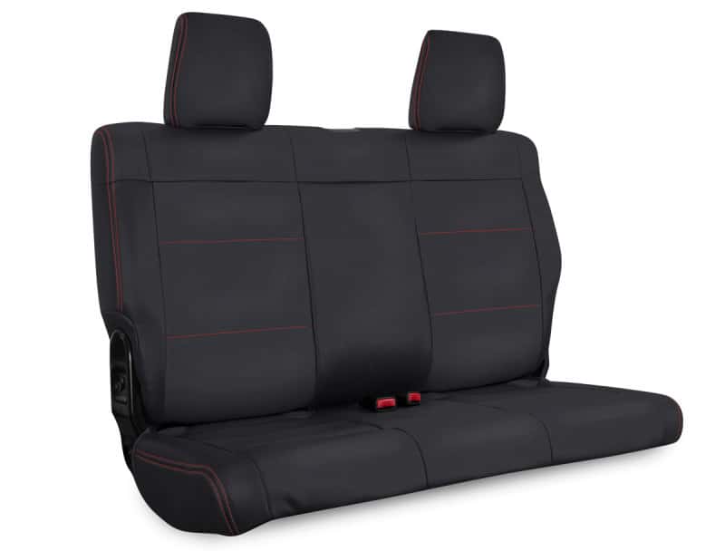 PRP Seats — PRP 11-12 Jeep Wrangler JKU Rear Seat Cover/4 door - Black with Red Stitching
Seat Covers - view 1