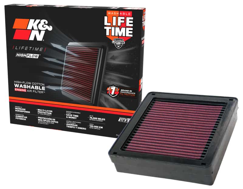 K&N Engineering — K&N 03-06 Lancer Evo 8/9 Drop In Air Filter
Replacement Air Filt
Air Filter - view 3