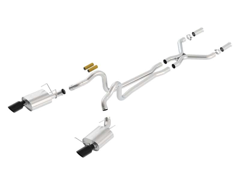 Borla — Borla 13-14 Mustang GT/Boss 302 5.0L V8 RWD Single Split Rear Exit ATAK Black Chrome CB Exhaust
Cat-Back System
ExhstSysKt - view 1