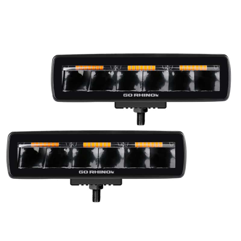 Go Rhino — Go Rhino Xplor Blackout Combo Series Sixline LED Spot Lights w/Amber (Surface Mount) - Blk (Pair)
BLK-  SixLineW/Amber - view 1