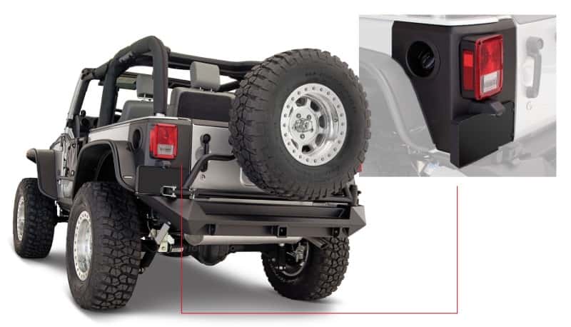 Bushwacker — Bushwacker 07-18 Jeep Wrangler Trail Armor Rear Corners - Black
Trail Armor - view 2