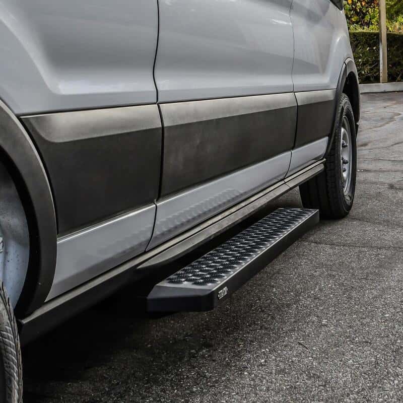 Westin — Westin Ford Transit Van 150/250/350 (Single 54in Pass Door) Grate Steps Running Boards - Tex. Blk
Running Board - view 8