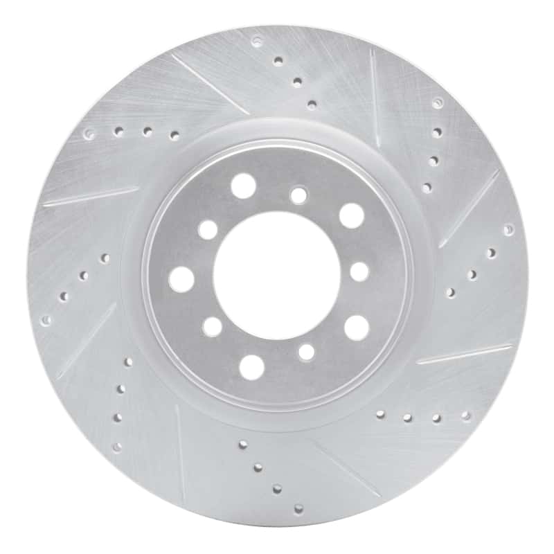 R1 Concepts — R1 01-06 BMW M3 Left Front Drilled & Slotted Silver Brake Rotor
R1 Brake Rotor Drill - view 1