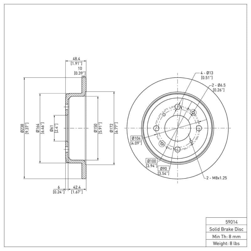 DFC — DFC 90-01 Acura Integra Rear Brake Rotor
DFC Brake Rotor - view 6