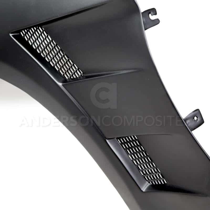 Anderson Composites — Anderson Composites 15-16 Ford Mustang Type-AT Fiberglass Fenders (0.4in Wider) - view 3