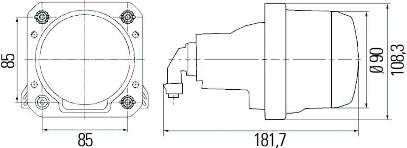 Hella — Hella 90mm Bi-Halogen / Bi-Xenon V2 Shutter Pigtail
PGTL F/ 90MM BI-HAL
PGTL F/90MM BI-HAL - view 6