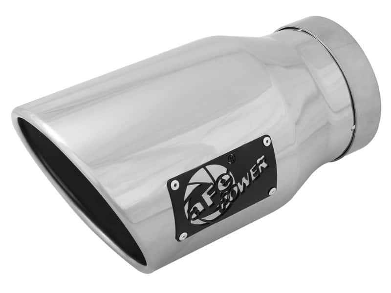 aFe — aFe Diesel Exhaust Tip Bolt On Black 5in Inlet x 7in Outlet x 12in - Right
Exhaust Tip Polished - view 1