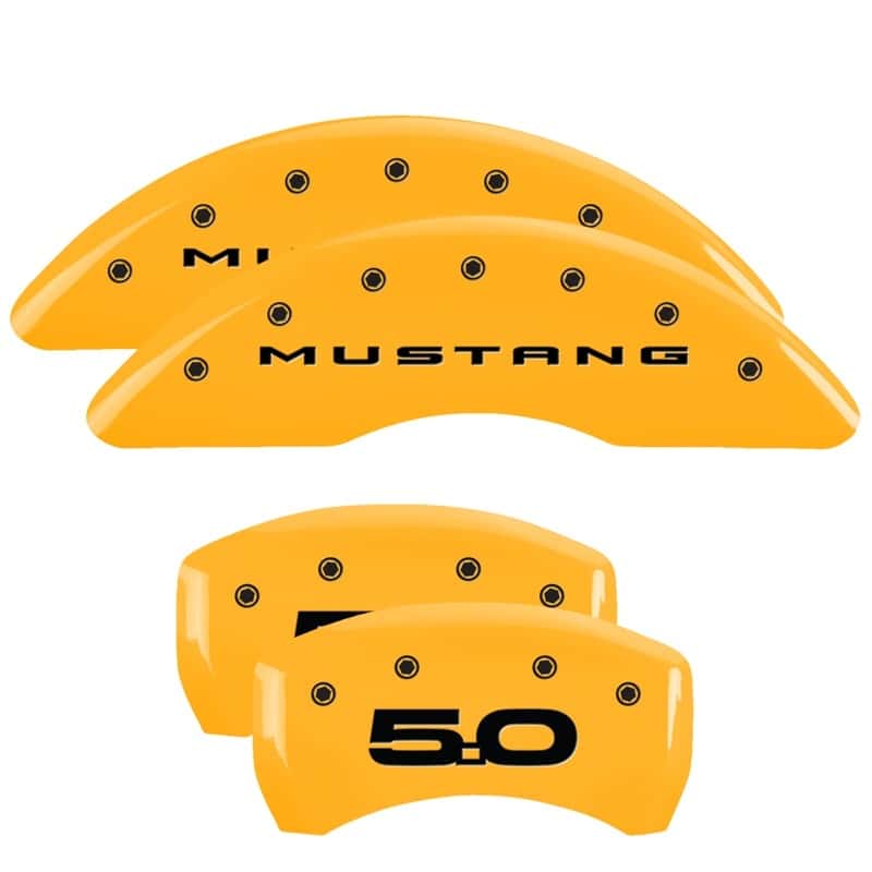 MGP — MGP 4 Caliper Covers Engraved Front 2015/Mustang Engraved Rear 2015/50 Yellow finish black ch
Caliper Covers - view 1