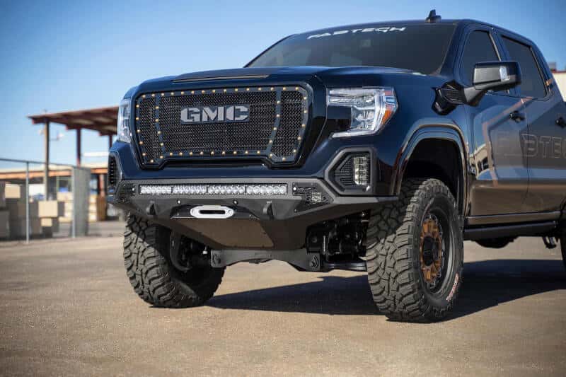 Addictive Desert Designs — Addictive Desert Designs 2019 GMC Sierra 1500 SF Front Bumper w/ Winch Mount & Sensor Cutout
Bumper- Front
Bumpers - view 1