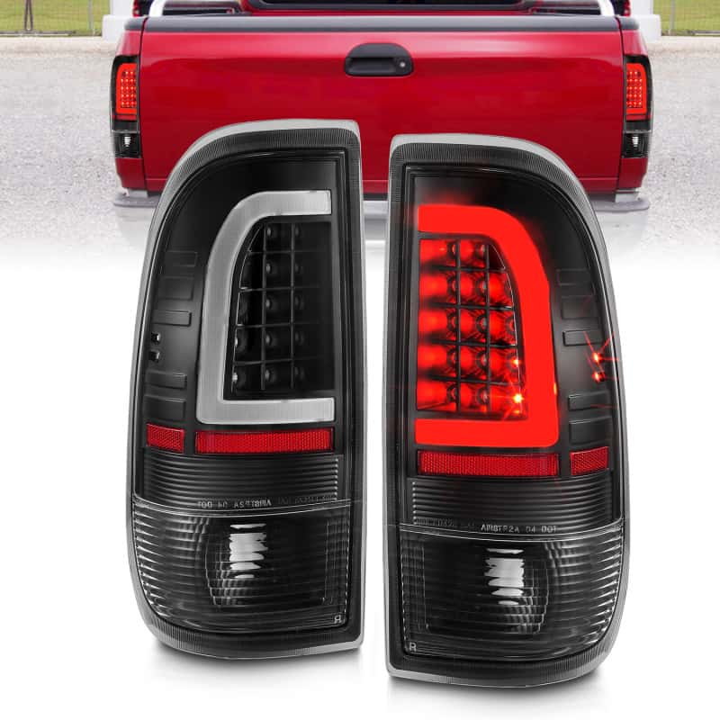 ANZO — ANZO 1997-2003 Ford F-150 LED Tail Lights w/ Light Bar Black Housing Clear Lens
Tail Light Set - view 1