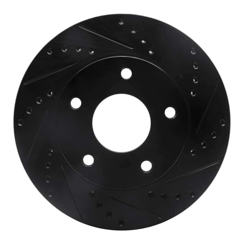 R1 Concepts — R1 97-05 Chevrolet S10 Front Right Drilled & Slotted Black Brake Rotor
R1 Brake Rotor Drill - view 1