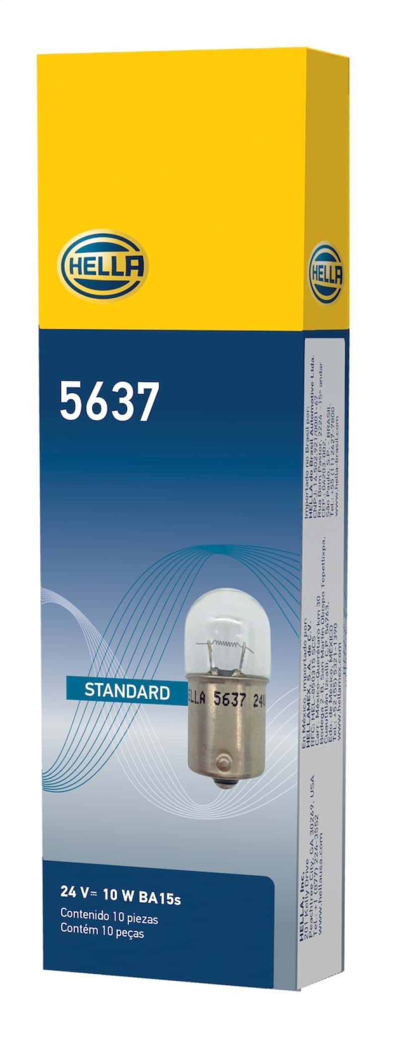 Hella — Hella Bulb 5637 24V 10W BA15s B6
5637 Incan Bulb - view 8
