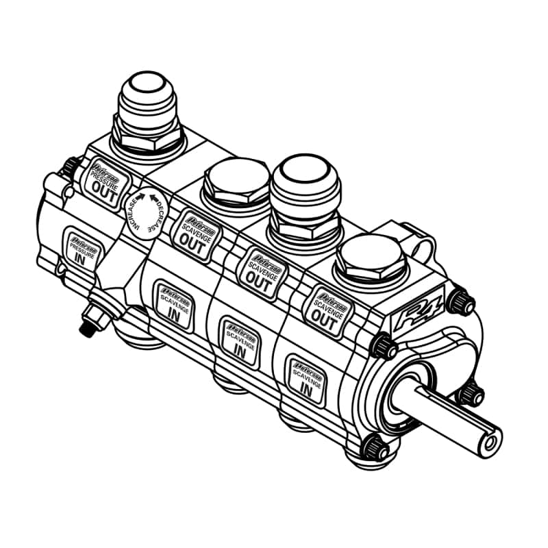 Peterson Fluid Systems — Peterson Fluid Systems R4 4-Stage Oil Pump - Right Side Mount - Rear Drive Drag
R4 Oil Pump 4 Stage - view 3