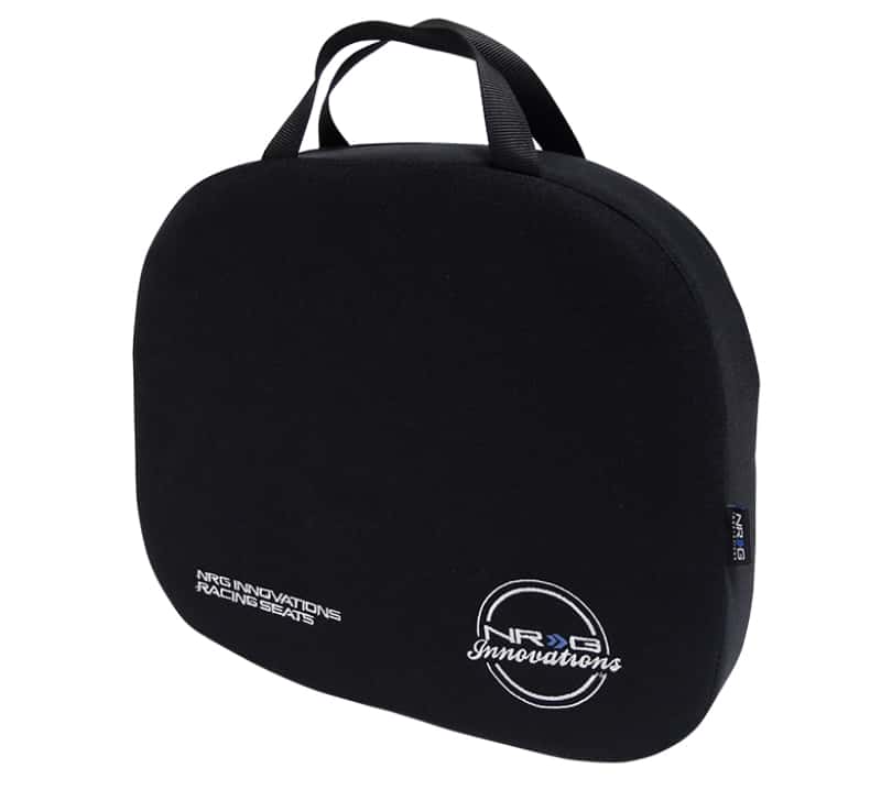 NRG — NRG Racing Seat Cushion - One Piece Memory Foam Nylon Black w/ White Stitching - view 2