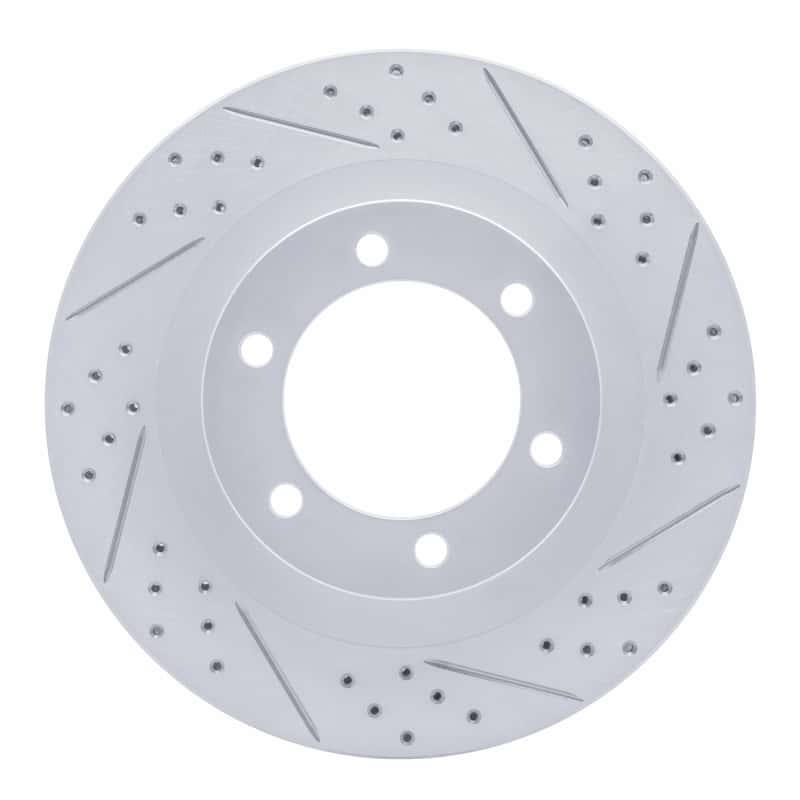 R1 Concepts — R1 03-09 Lexus Gx470 Front Right Drilled & Slotted Geo-Carbon Rotor - view 1