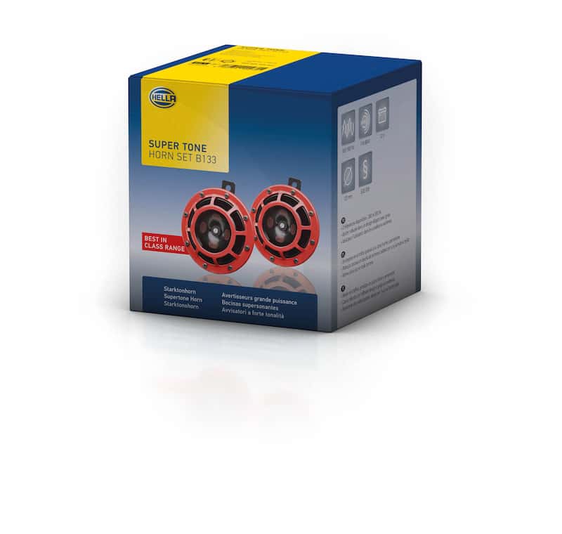 Hella — Hella Supertone Horn Kit 12V 300/500HZ Red (003399803 = 003399801) - view 22