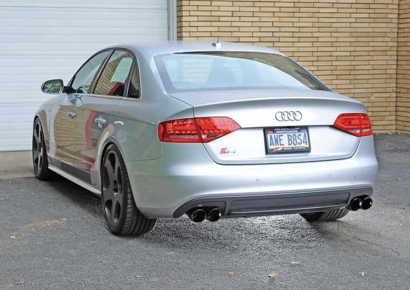 AWE Tuning — AWE Tuning Audi B8 / B8.5 S4 3.0T Touring Edition Exhaust - Diamond Black Tips (90mm)
Touring Exhaust - view 4