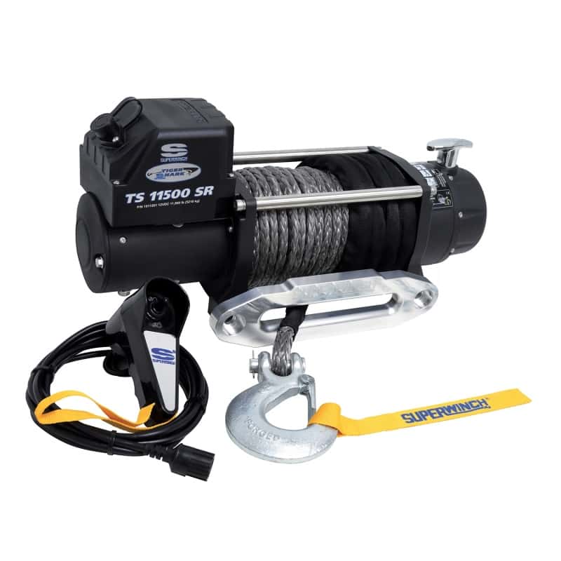Superwinch — Superwinch 11500 LBS 12V DC 3/8in x 80ft Synthetic Rope Tiger Shark 11500 Winch
Winch - view 3