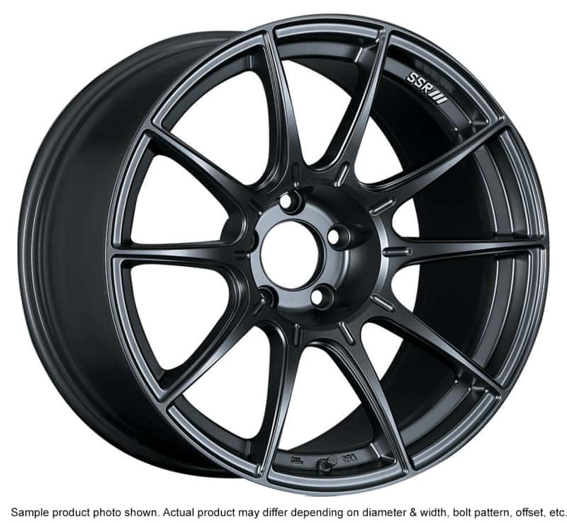 SSR — SSR GTX01 18x9.5 5x114.3 22mm Offset Flat Black Wheel Evo 8 9 X / G35 / 350z / 370z - view 2