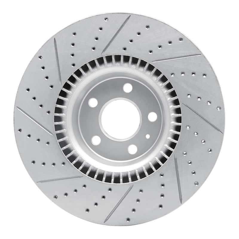 R1 Concepts — R1 12-18 Audi A6 Quattro Front Right Drilled & Slotted Geo-Carbon Rotor - view 5