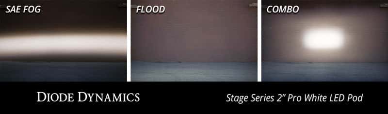 Diode Dynamics — Diode Dynamics Stage Series 2in LED Pod Pro - White Combo Flush ABL (Single) - view 10