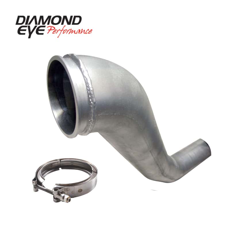 Diamond Eye Performance — Diamond Eye KIT 4in Downpipe HX40 TURBO-DIRECT FLANGE W/ V-Band CLAMP AL DODGE 94-02
HX40DP KIT; 4in.; AL - view 1