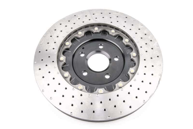 DBA — DBA 16-18 Ford Focus RS Front 5000 Series 2-Piece Drilled Rotor w/Black Hat
Brake Rotor - view 2