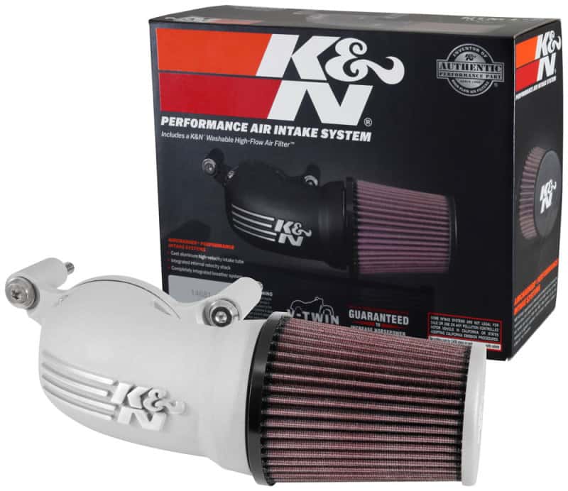 K&N Engineering — K&N 01-17 Harley-Davidson Softail / Dyna FI Performance Air Intake System Silver
Performance Air Inta
Air Intake System - view 5