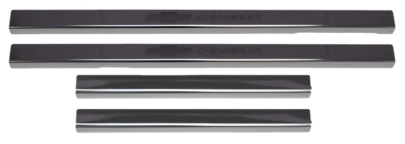 Putco — Putco 2019+ Chevrolet Silverado LD- Crew Cab w/ Bow Tie Etching (4pcs) Black Platinum Door Sills
DoorSillProtSet - view 1