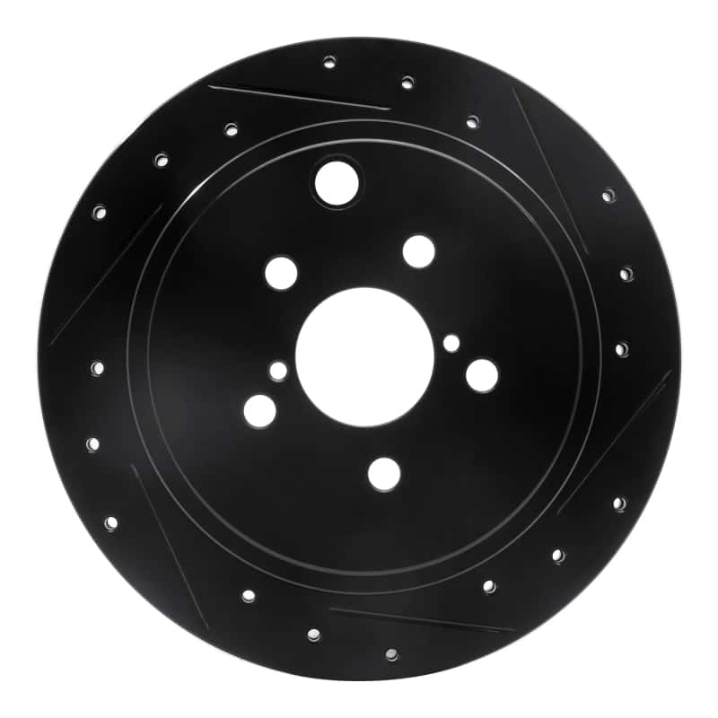 R1 Concepts — R1 10-25 Scion FR-S Rear Right Drilled & Slotted Black Brake Rotor
R1 Brake Rotor Drill - view 1