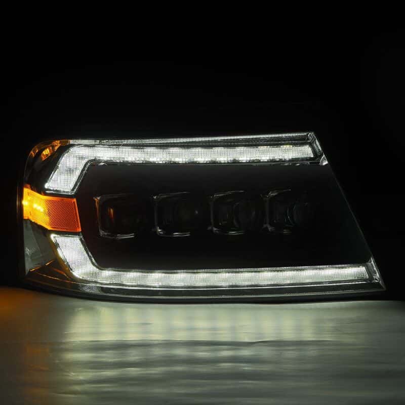 AlphaRex — AlphaRex 04-08 Ford F-150 (No 2004 Heritage) NOVA-Series LED Proj HL Alpha-Blk w/Actv Lgt / Seq. Sig
Projector Headlights - view 3