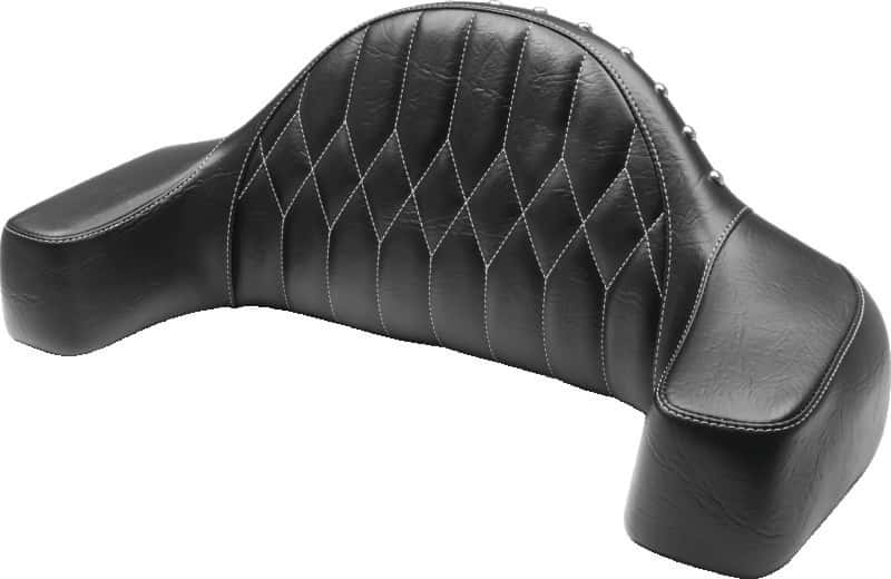 Mustang Motorcycle — Mustang 14-21 Indian Chieftain,Chief,Dk Horse,Roadmaster,Vint Pass Backrest w/Diam Stitch - Black - view 2