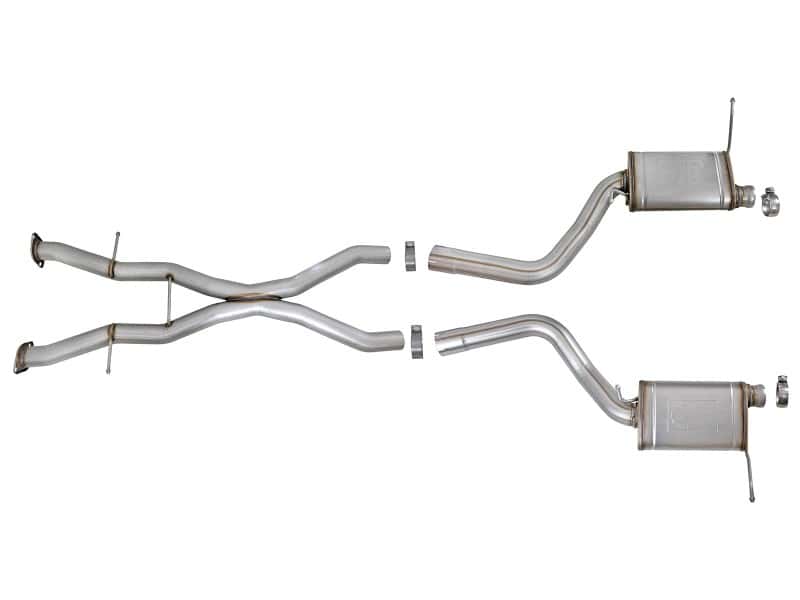 aFe — aFe MACHForce XP 12-17 Jeep Grand Cherokee WK2 SRT8 V8-6.4L 304SS Cat-Back Exhaust w/o Resonator
Cat-Back Exhaust - view 4