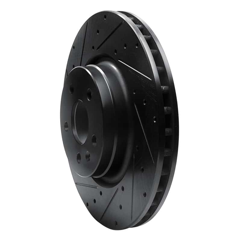 R1 Concepts — R1 12-21 Tesla Model S Front Left Drilled & Slotted Black Brake Rotor
R1 Brake Rotor Drill - view 2