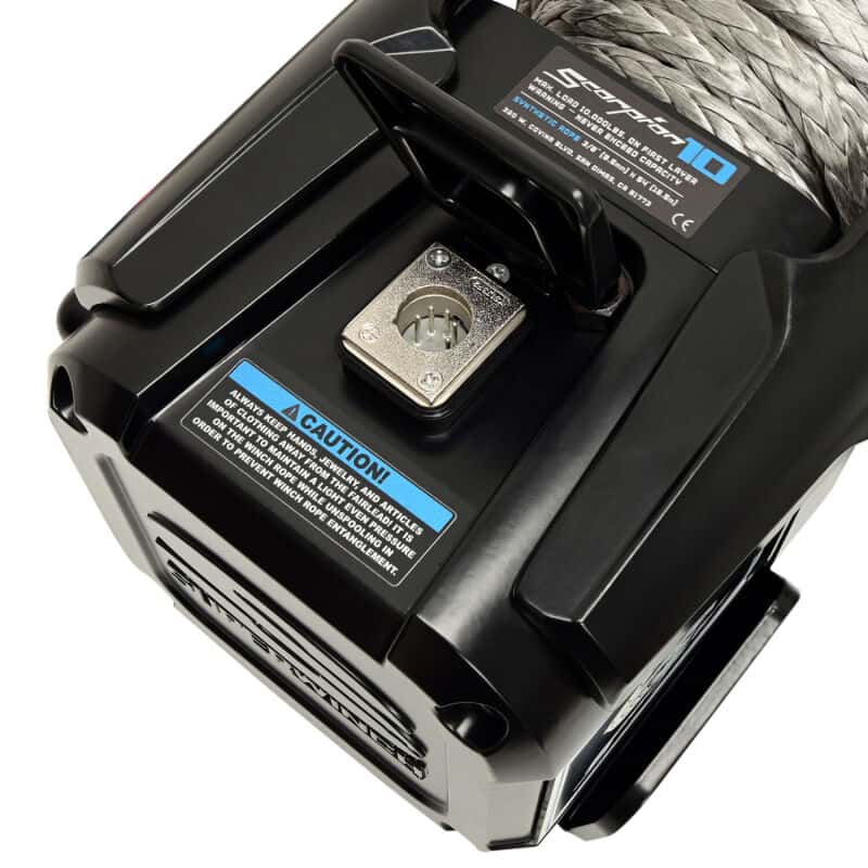 Superwinch — Superwinch 10000 LBS 12V DC 3/8in x 54ft Synthetic Rope Scorpion 10000SR Winch - Black Powdercoat
Winch - view 14